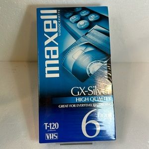 Maxell Viocassett GX-Silver high quality 6 hours T-120 VHS